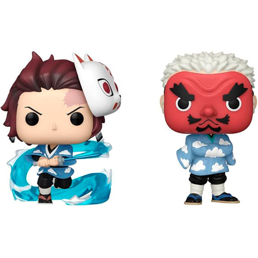 Figurine Funko POP! Blister 2 figuras POP Demon Slayer Kimetsu no Yaiba Tanjiro Kamado & Sakonji Urokodaki