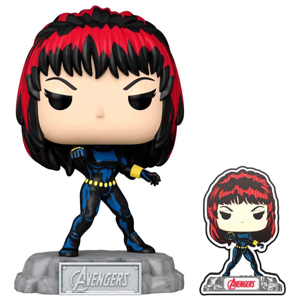 Figurine Funko POP! Marvel Avengers 60th Anniversary Comic Black Widow with Pin Exclusive, vue 2