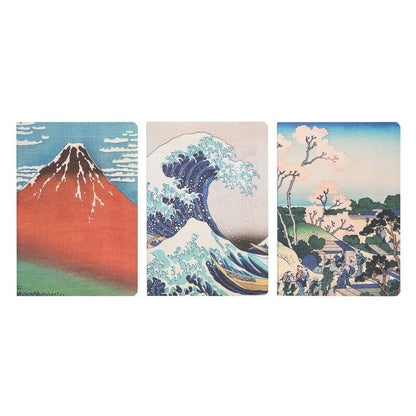 Cahier The Great Wave of Kanagawa Hokusai pack 3, vue 2
