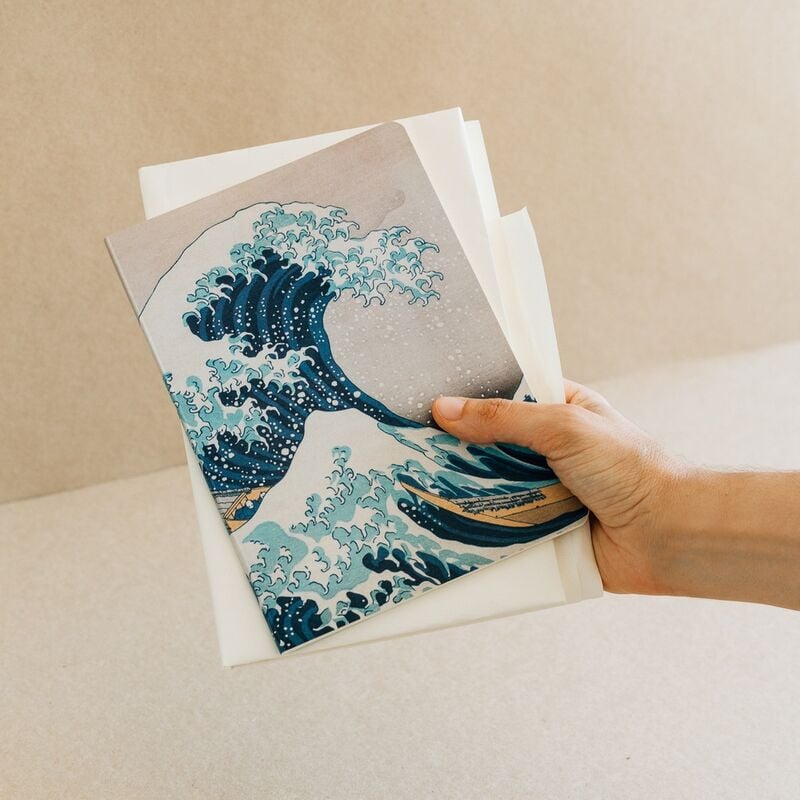 Cahier The Great Wave of Kanagawa Hokusai pack 3, vue 3