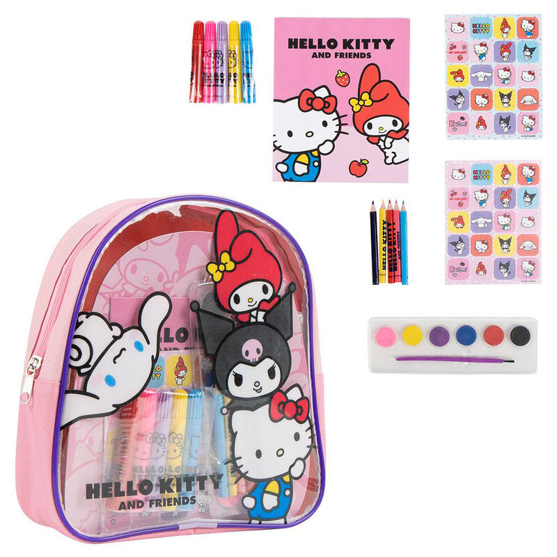 Set de papeterie Hello Kitty and Friends backpack