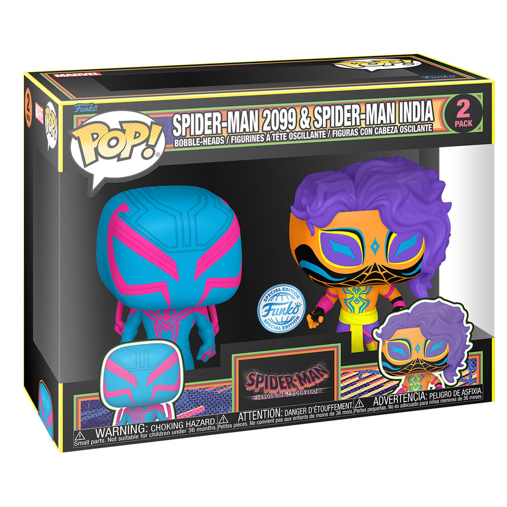 Figurine Funko POP! Blister 2 figuras POP Spider Man Spider Man 2099 & Spider Man India Exclusive