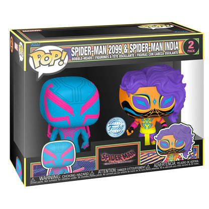 Figurine Funko POP! Blister 2 figuras POP Spider Man Spider Man 2099 & Spider Man India Exclusive