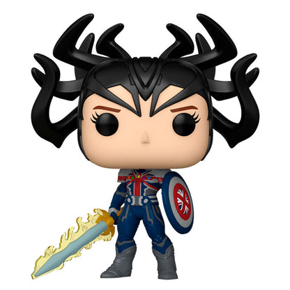 Figurine Funko POP! Marvel What IF Infinity Captain Carter, vue 2