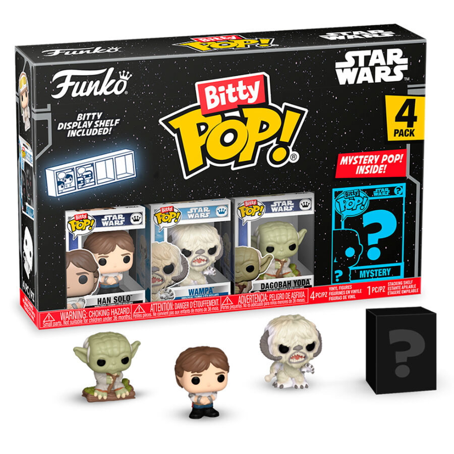 Figurine Funko POP! Blister 4 figuras Bitty POP Star Wars Han Solo, vue 2