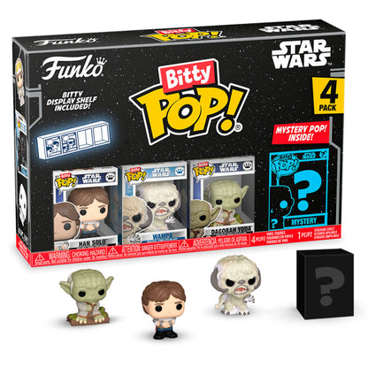 Figurine Funko POP! Blister 4 figuras Bitty POP Star Wars Han Solo, vue 2
