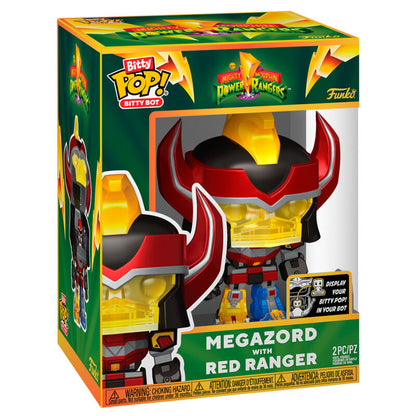 Figurine Funko POP! Bitty Bots Mighty Morphin Power Rangers Megazord with Red Ranger, vue 2