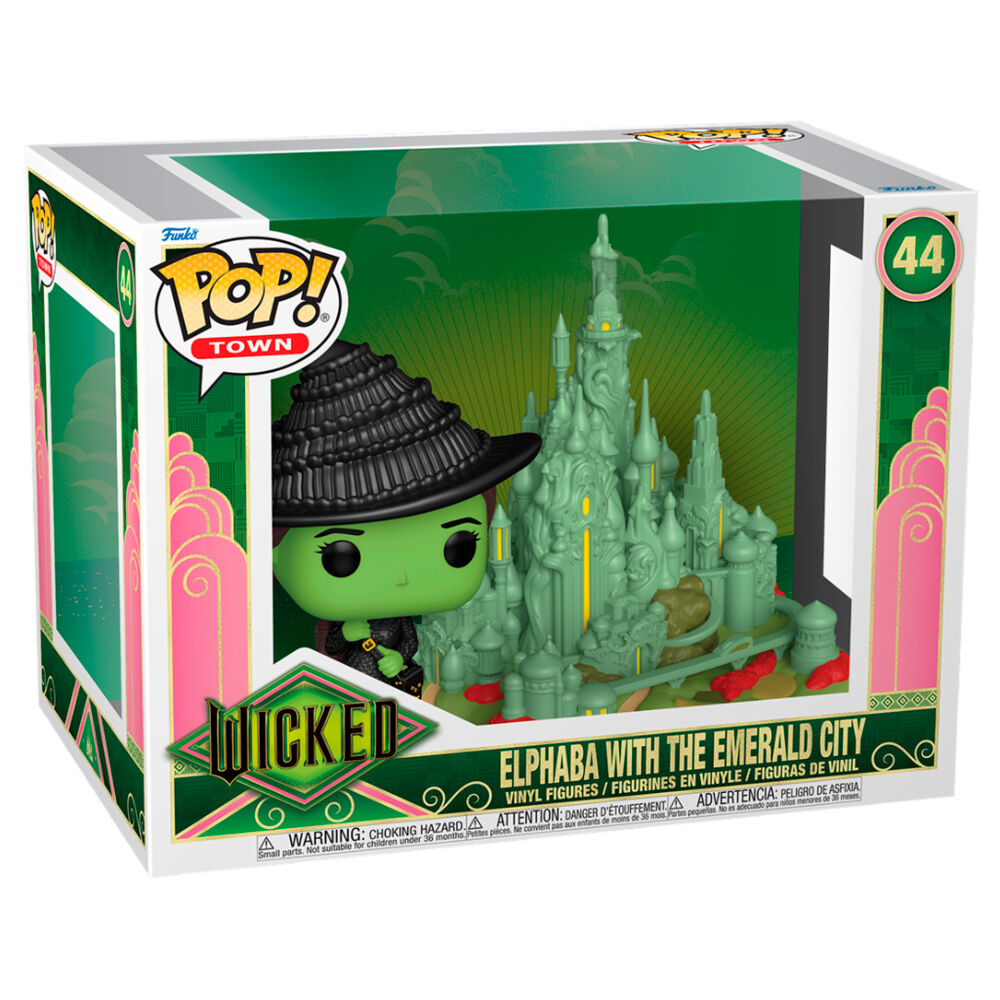 Figurine Funko POP! Town Wicked Elphaba with the Emerald City, vue 2