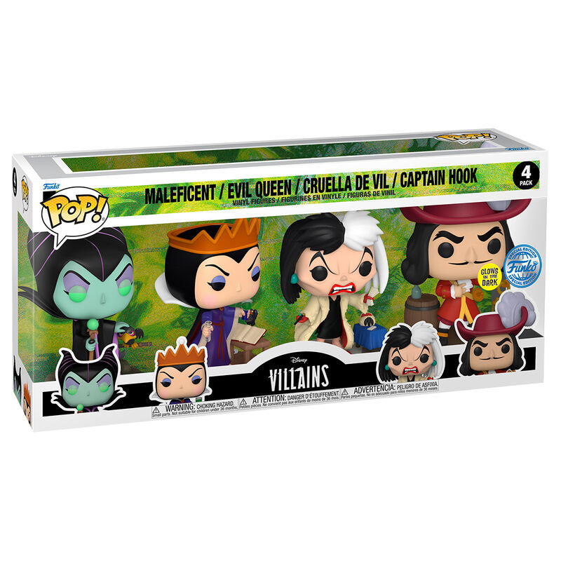 Figurine Funko POP! Blister 4 figuras POP Disney Villanas
