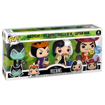 Figurine Funko POP! Blister 4 figuras POP Disney Villanas
