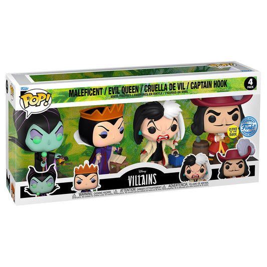 Figurine Funko POP! Blister 4 figuras POP Disney Villanas