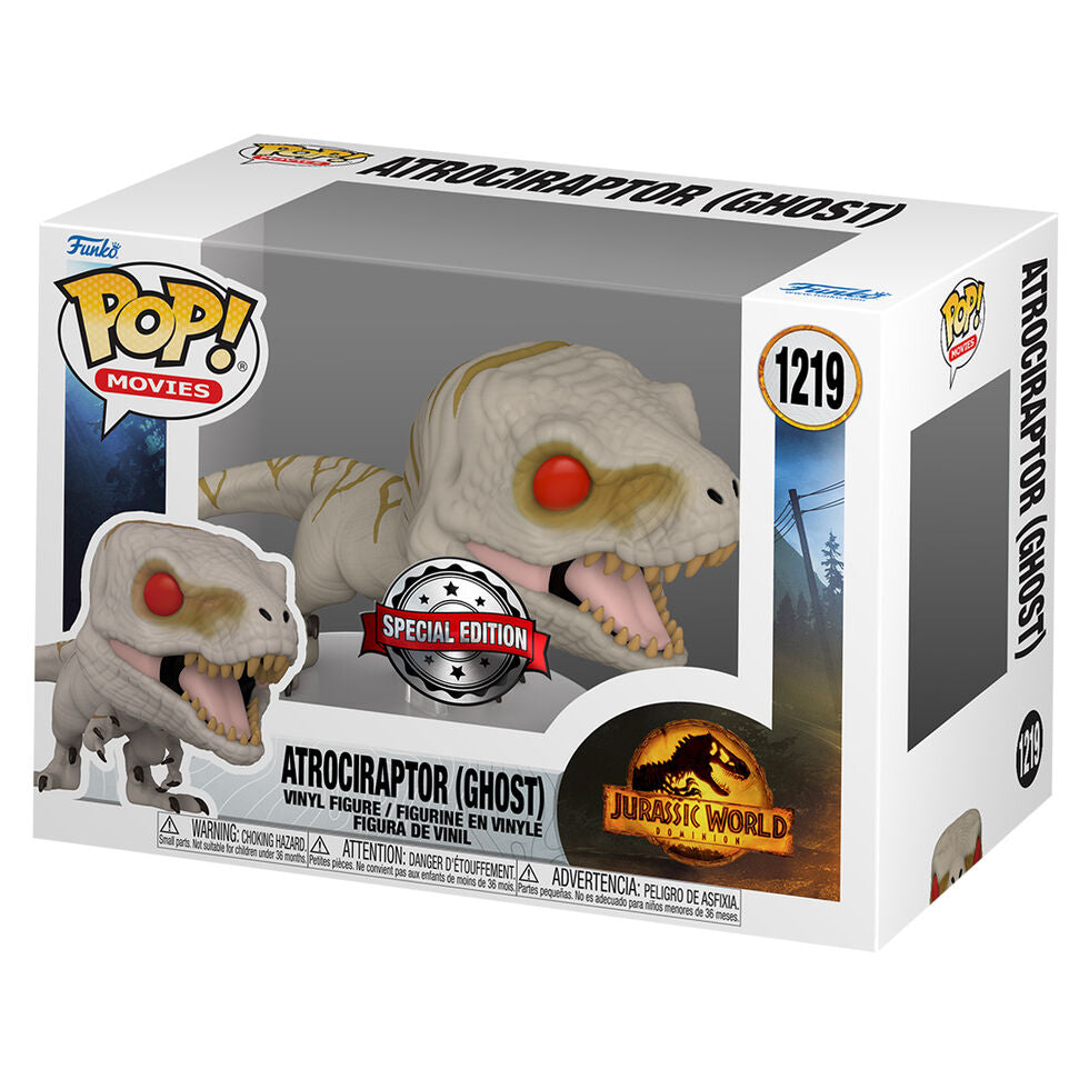 Figurine Funko POP! Jurassic World Atrociraptor Ghost Exclusive
