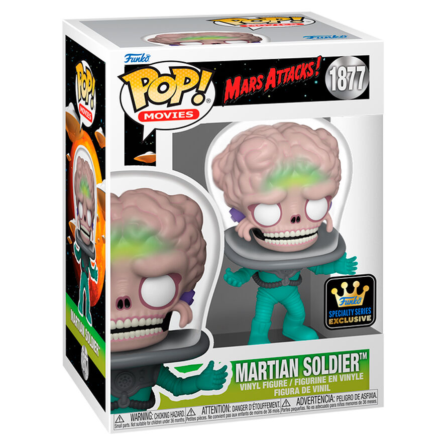 Figurine Funko POP! Mars Attacks Martian Soldier Exclusive, vue 2
