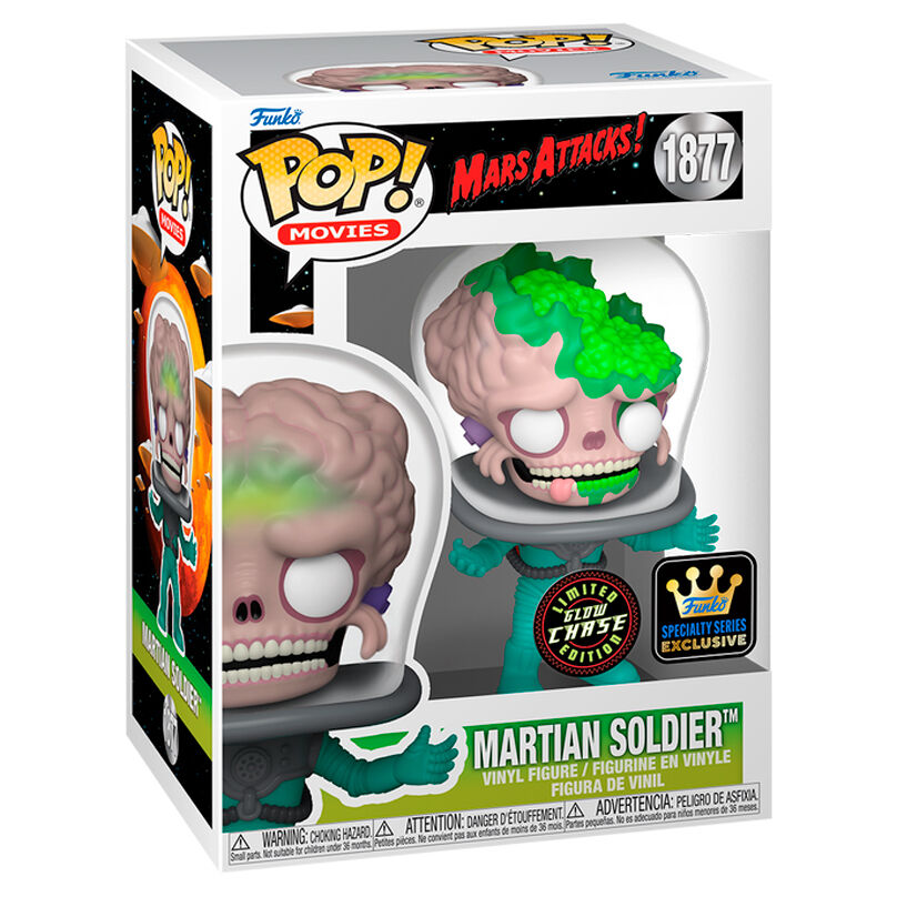 Figurine Funko POP! Mars Attacks Martian Soldier Exclusive Chase