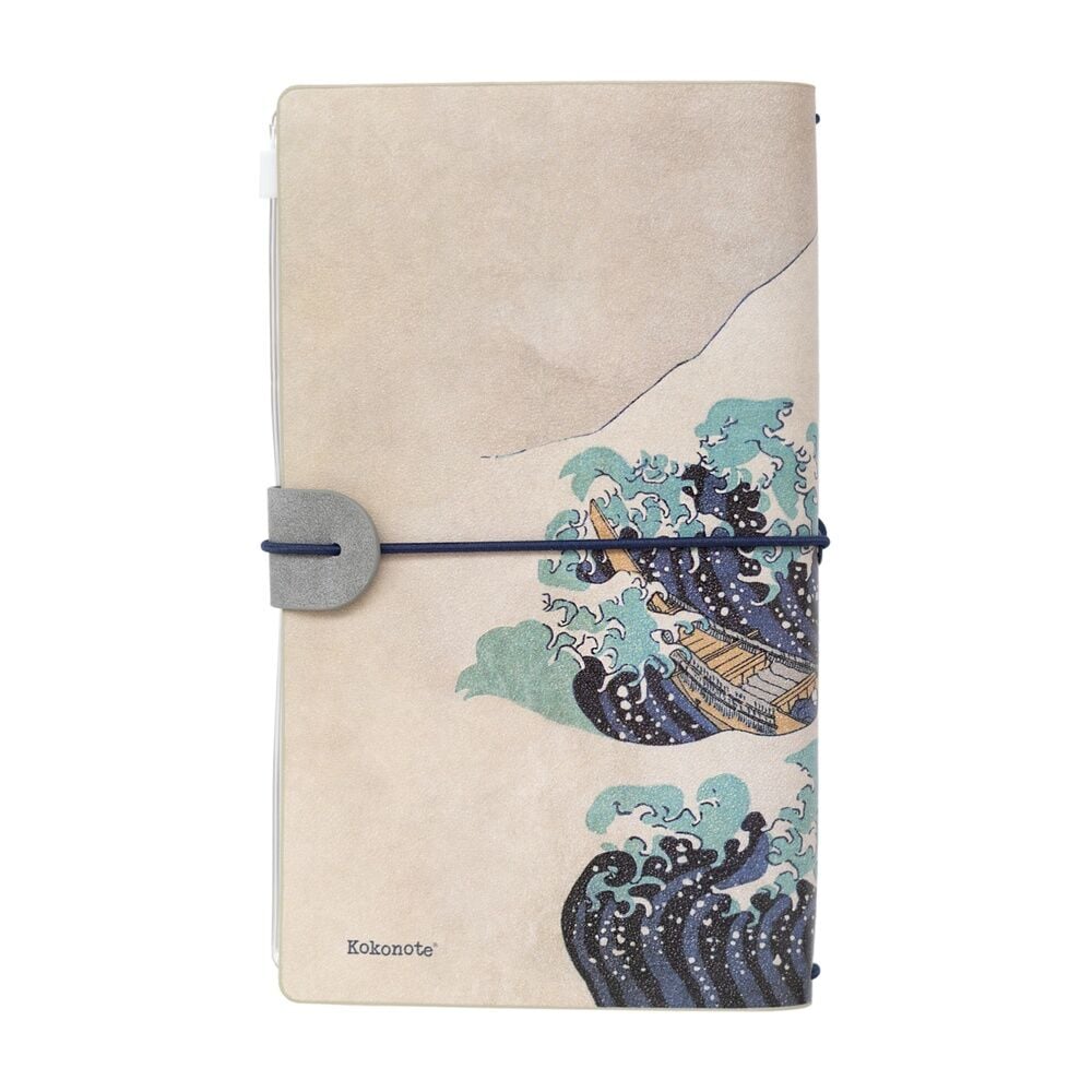 Cahier The Great Wave of Kanagawa Hokusai travel, vue 2