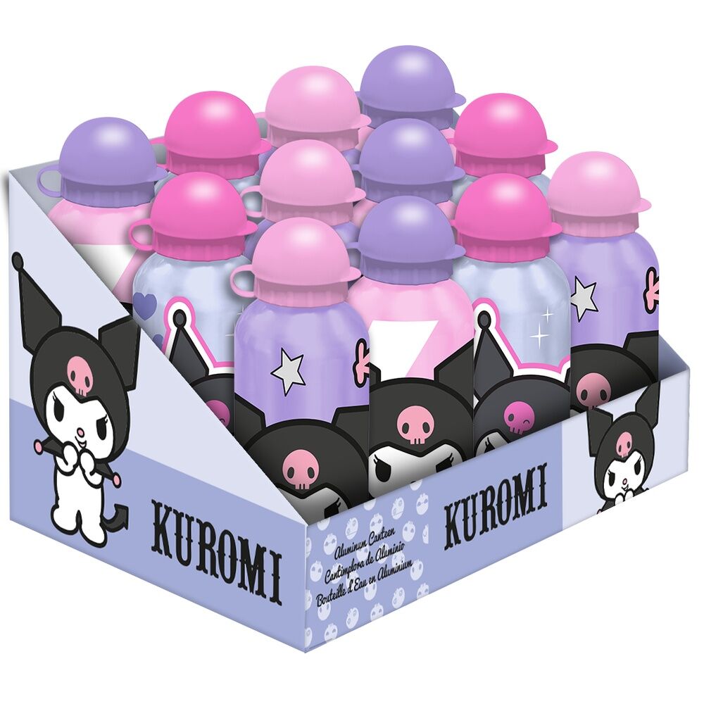 Gourde en aluminium Hello Kitty Kuromi assorti 500 ml