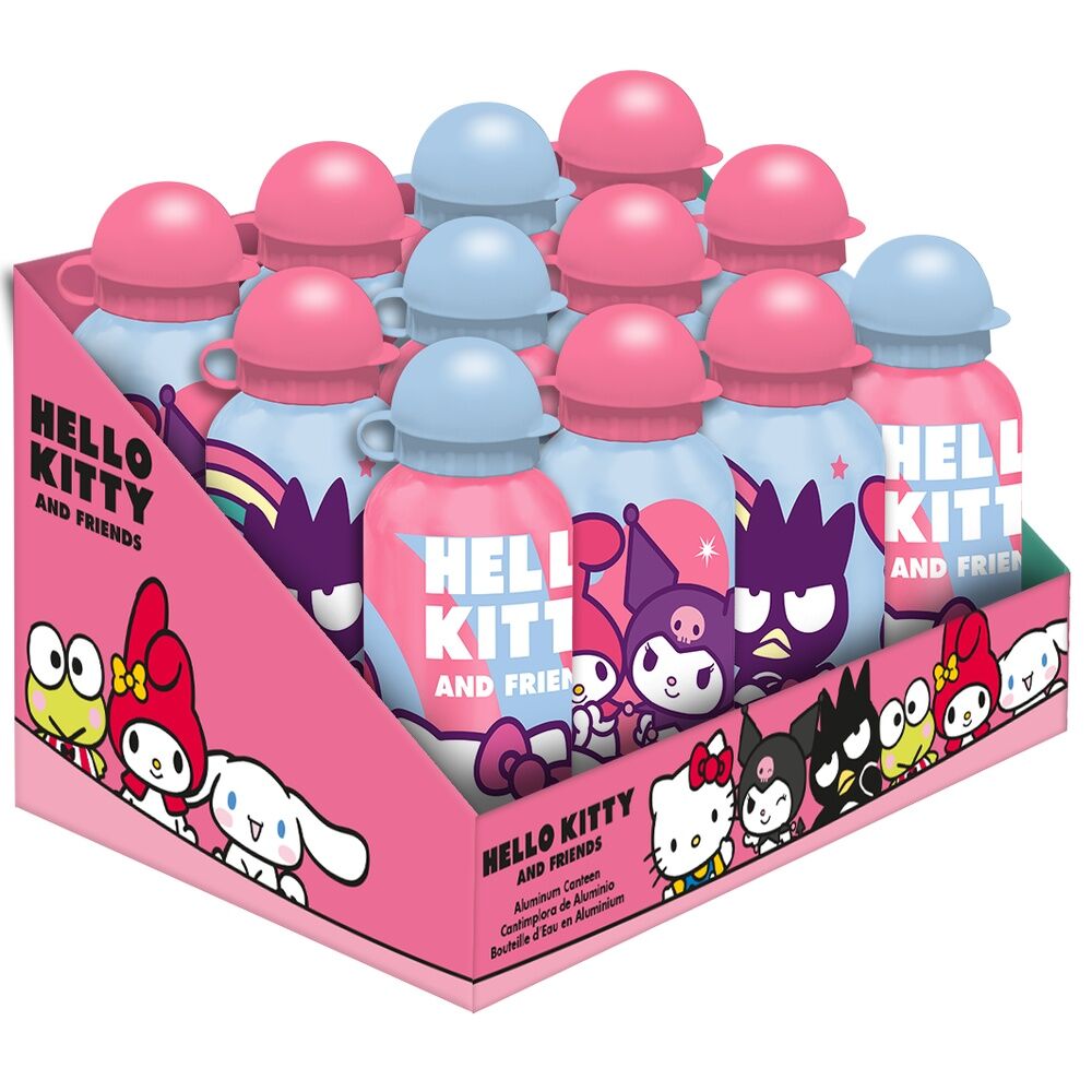 Gourde en aluminium Hello Kitty and Friends assorti 500 ml