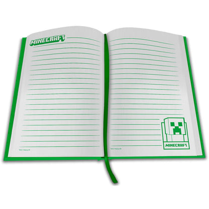 Cahier Minecraft avec led clock, vue 2