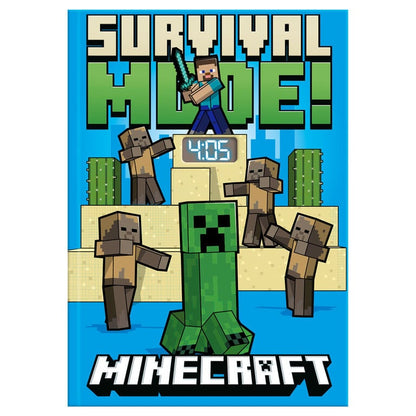 Cahier Minecraft avec led clock