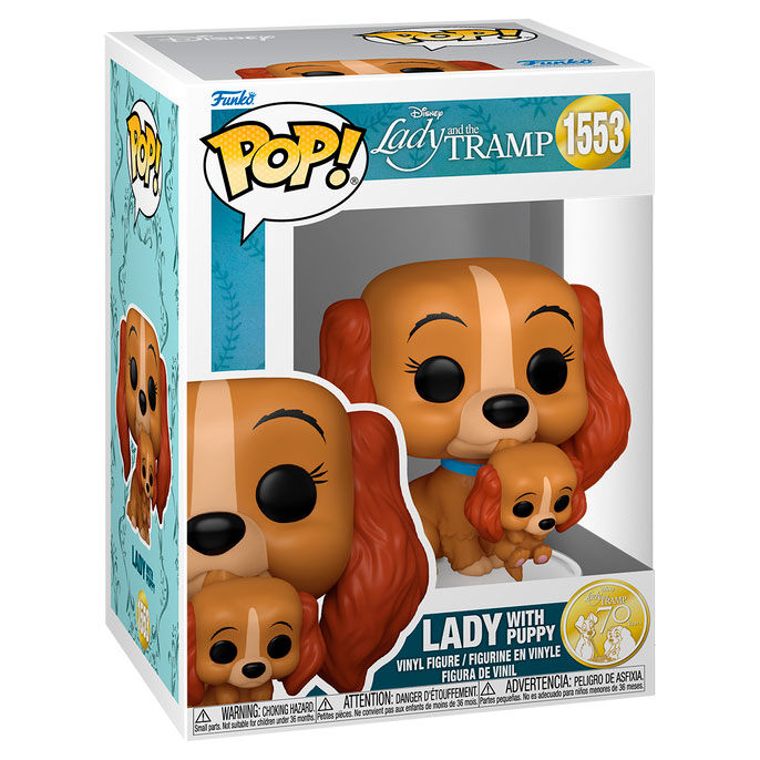 Figurine Funko POP! Disney La Dama y el Vagabundo Lady with Puppy, vue 2