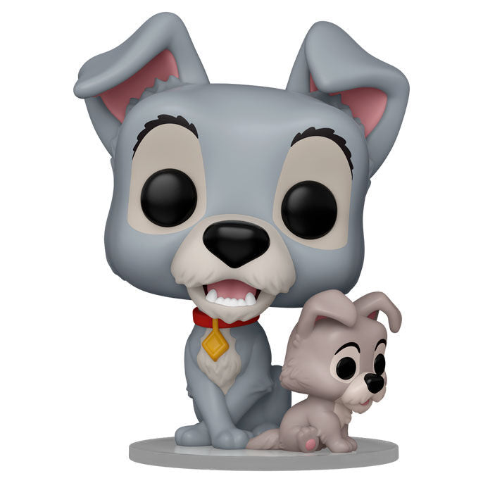 Figurine Funko POP! Disney La Dama y el Vagabundo Tramp with Puppy, vue 2