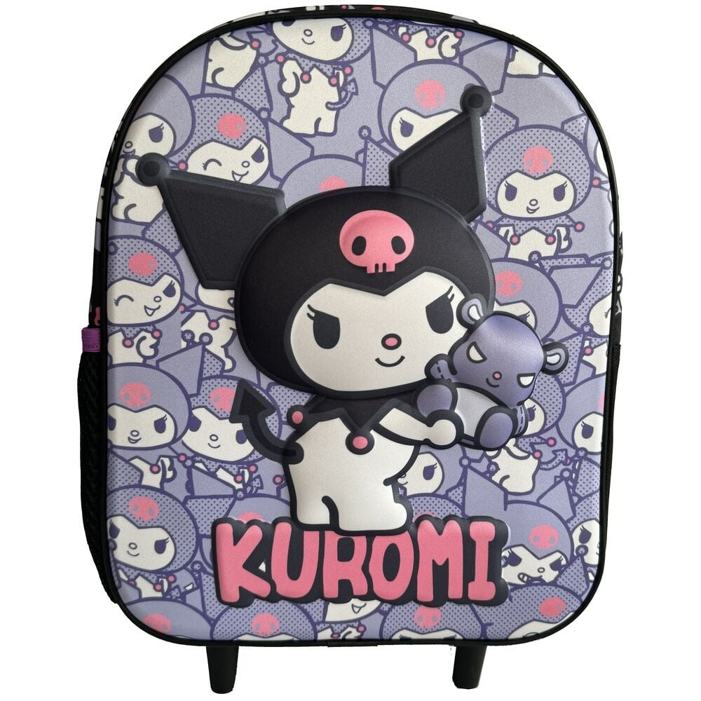 Cartable à roulettes 3D Hello Kitty Kuromi 32 cm