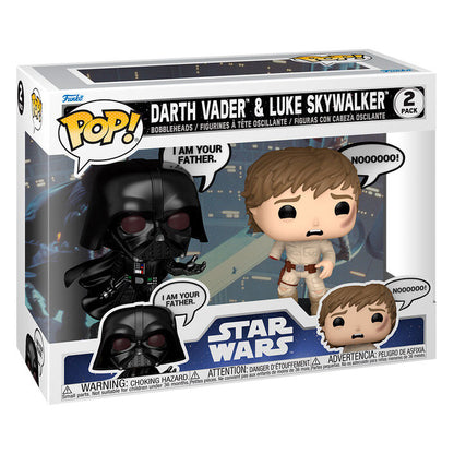 Figurine Funko POP! Blister 2 figuras POP Star Wars Darth Vader & Luke Skywalker