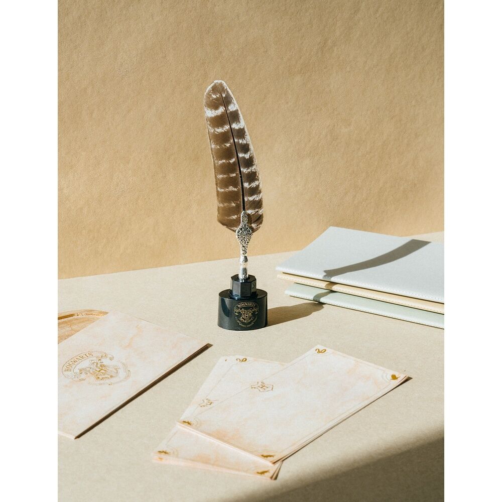 Set de papeterie Harry Potter pen feather + cards, vue 5