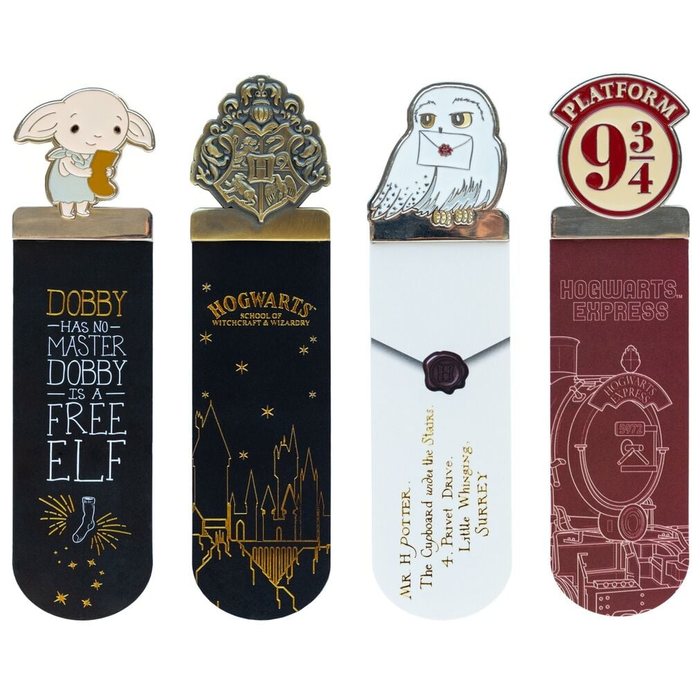 Accessoire scolaire Harry Potter 4 bookmarcks set