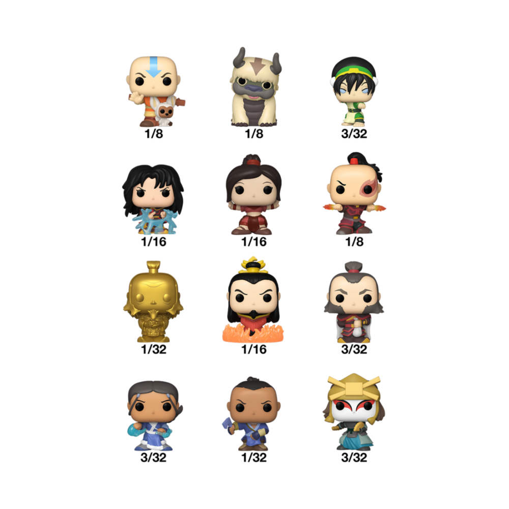 Figurine Funko POP! Mystery Bitty POP Avatar The Last Airbender surtido, vue 2