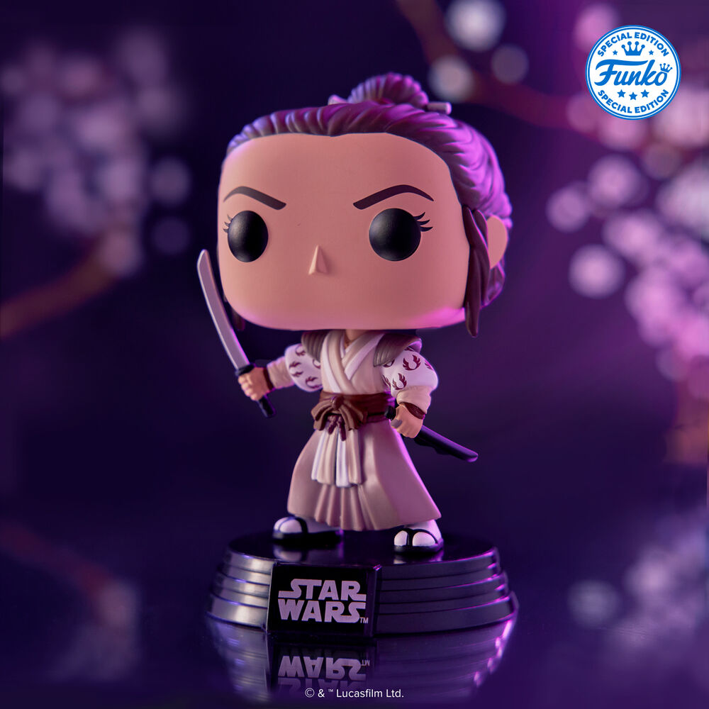 Figurine Funko POP! Star Wars Impressions Rey Exclusive, vue 3