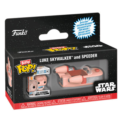 Figurine Funko POP! Bitty Pop Ride Star Wars Luke Skywalker and Speeder