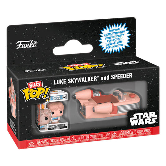 Figurine Funko POP! Bitty Pop Ride Star Wars Luke Skywalker and Speeder