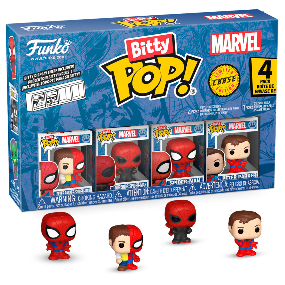 Figurine Funko POP! Blister 4 figuras Bitty POP Marvel Spider Man Parker Split, vue 2