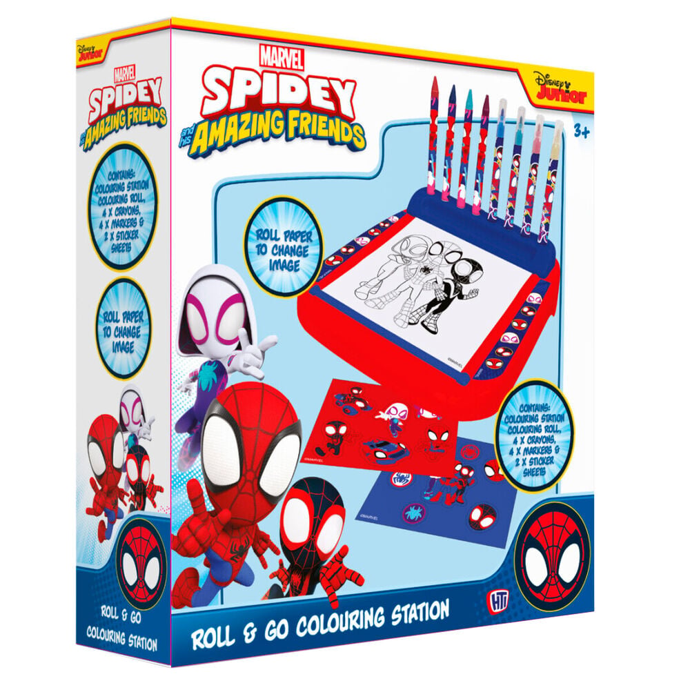 Coloriage Marvel Spidey roll & go station