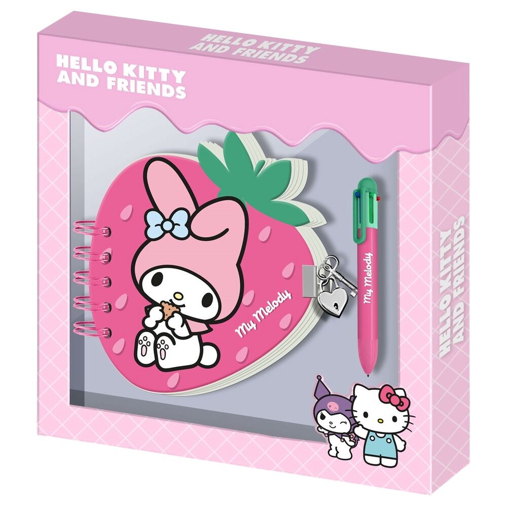 Agenda Hello Kitty and Friends My Melody Strawberry + pen