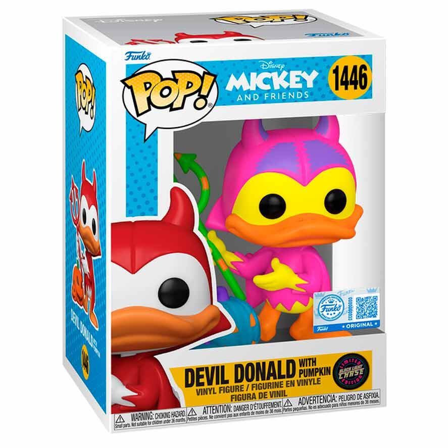 Figurine Funko POP! Disney Mickey and Friends Devil Donald with Pumpkin Chase Exclusive, vue 2