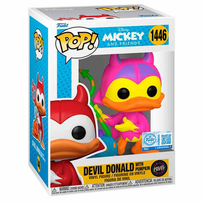 Figurine Funko POP! Disney Mickey and Friends Devil Donald with Pumpkin Chase Exclusive, vue 2