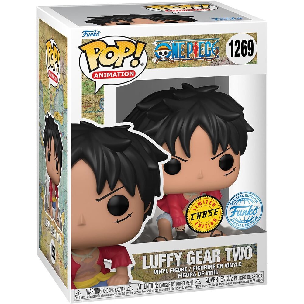 Figurine Funko POP! One Piece Luffy Gear Two Exclusive Chase, vue 2