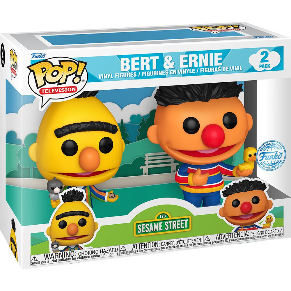 Figurine Funko POP! Blister 2 figuras POP Barrio Sesamo Epi y Blas Exclusive, vue 2