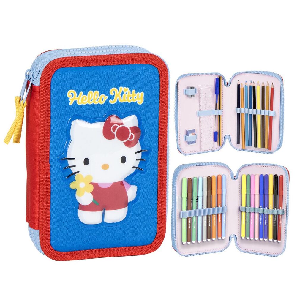 Trousse garnie double Hello Kitty