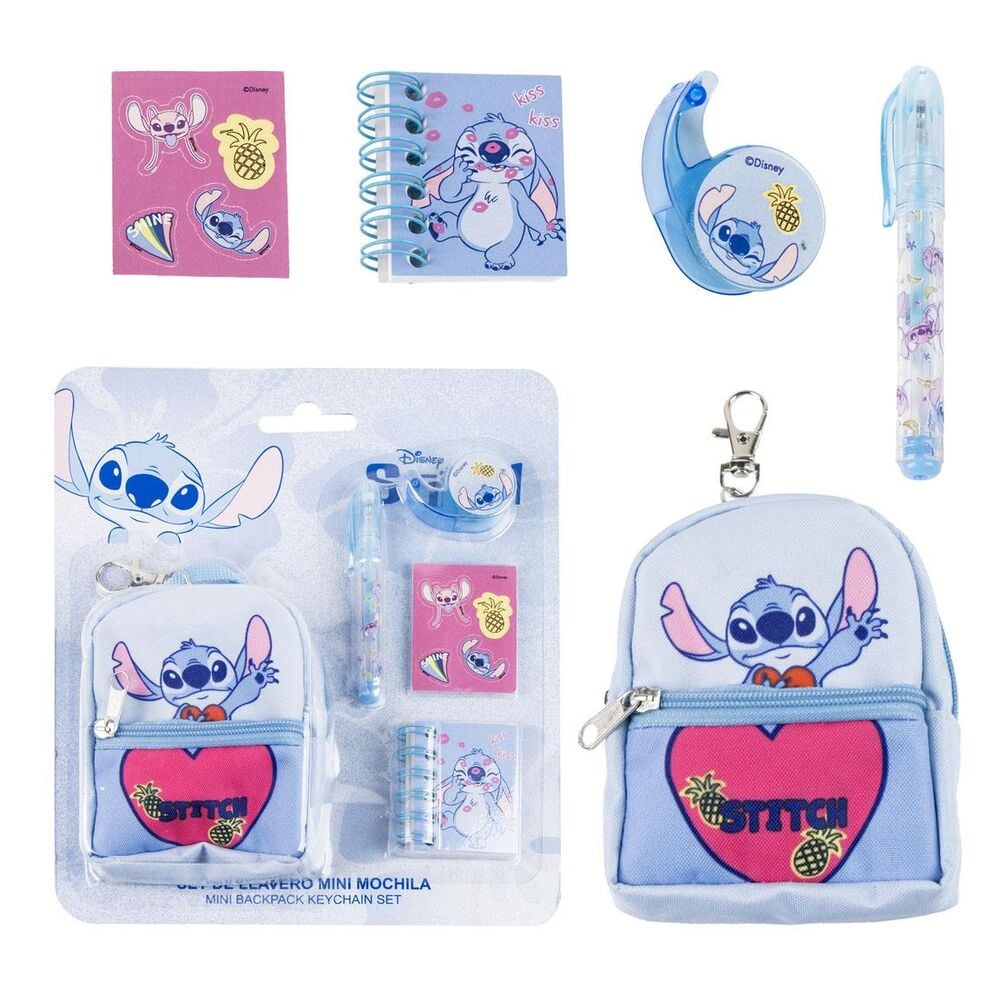 Set de papeterie Disney Stitch mini backpack, vue 2