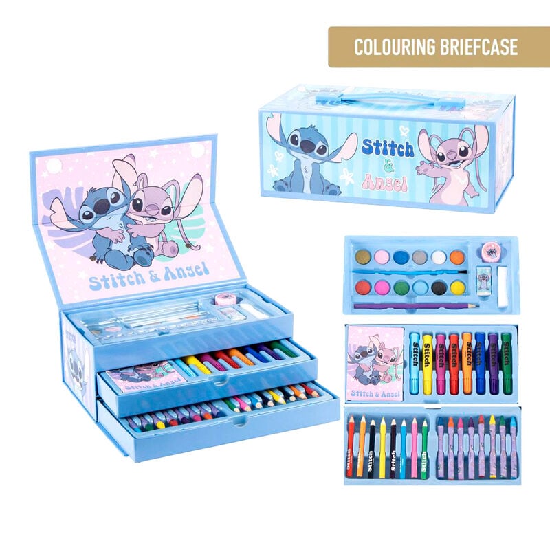 Set de papeterie Disney Stitch colouring case, vue 4