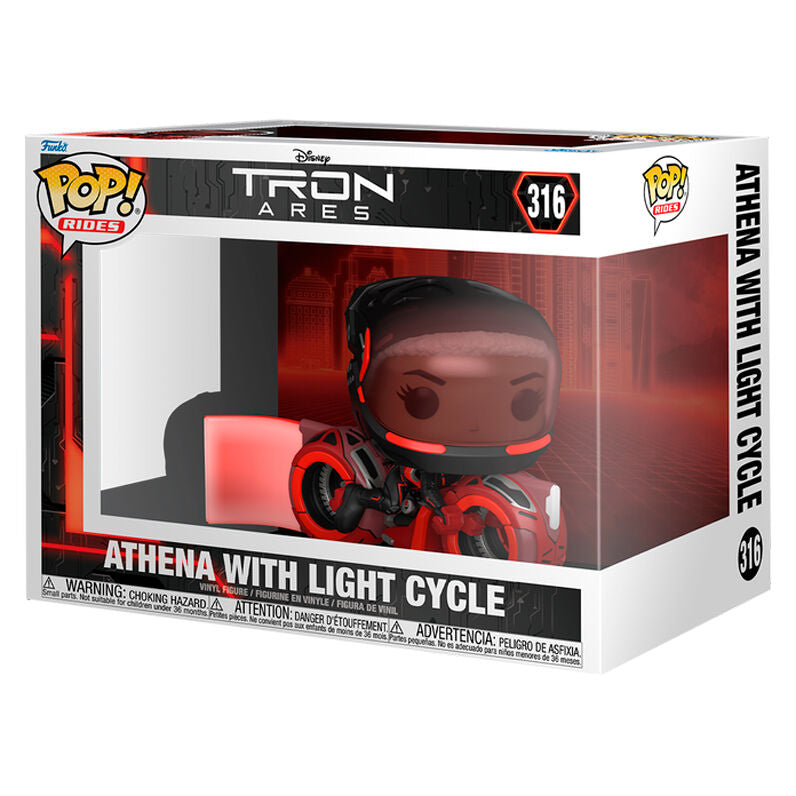 Figurine Funko POP! Rides Disney Tron Ares Athena with Light Cycle, vue 2