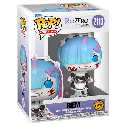 Figurine Funko POP! Re:Zero Starting Life in Another World Rem 5 + 1 Chase, vue 3