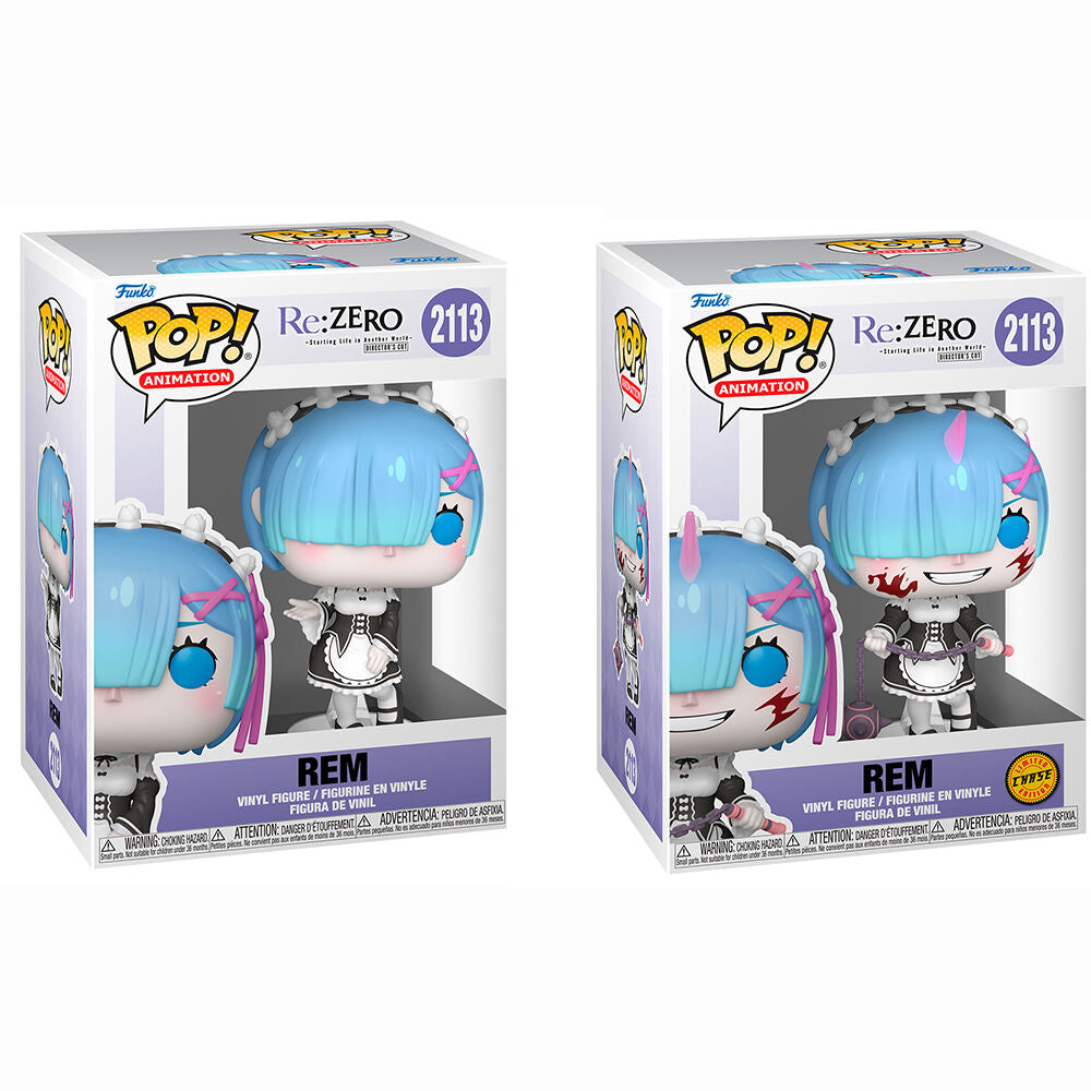Figurine Funko POP! Re:Zero Starting Life in Another World Rem 5 + 1 Chase, vue 5