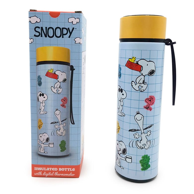 Gourde en inox isotherme Peanuts Snoopy & Woodstock thermometer 450 ml