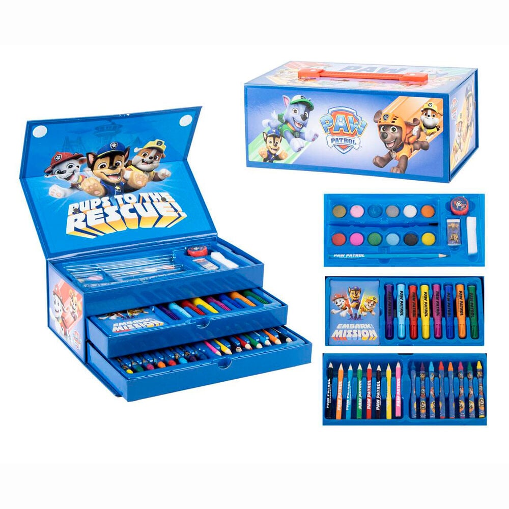 Set de papeterie Paw Patrol colouring case