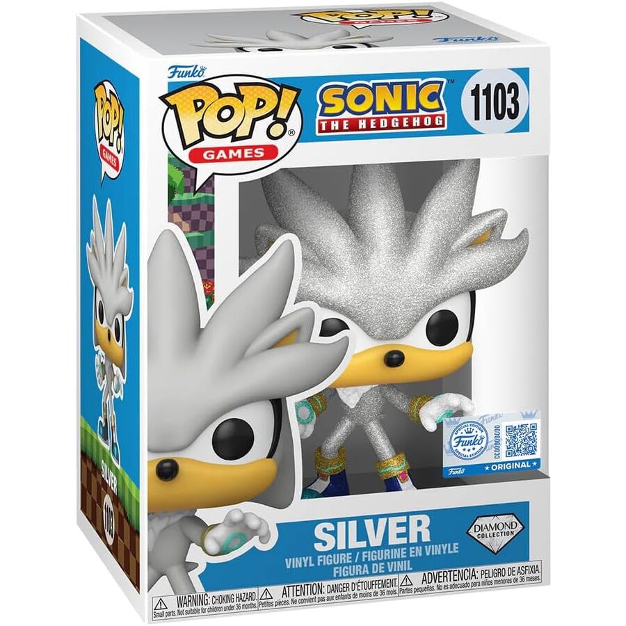 Figurine Funko POP! Sonic The Hedgehog Silver Exclusive, vue 2