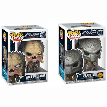 Figurine Funko POP! Alien vs Predator Requiem Wolf Predator 5 + 1 Chase, vue 5